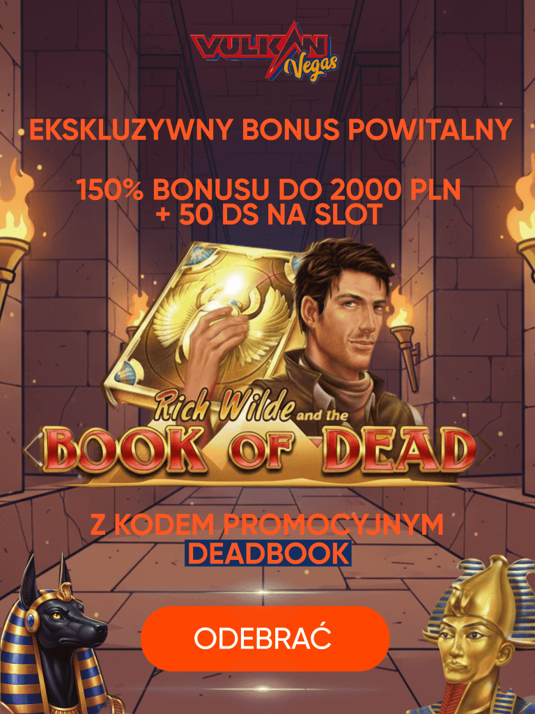 Ekskluzywny bonus powitalny w Vulkan Vegas na slot Book of Dead