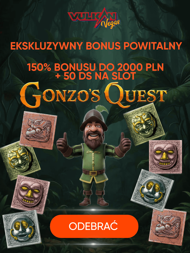 Ekskluzywny bonus powitalny w Vulkan Vegas na slot Gonzo's Quest